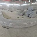 漳州 芝麻白异形坐凳，自然面光面弧形加工