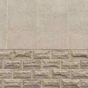 漳州 黄金麻自然面蘑菇石配荔枝面干挂