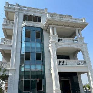 漳州 白麻花岗岩别墅外墙干挂效果展示