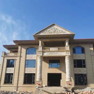 漳州 黄金麻花岗岩别墅外墙干挂