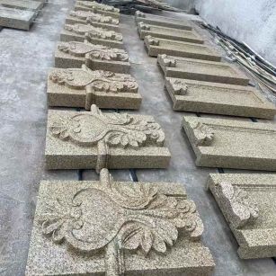 漳州 黄金麻花岗岩别墅外墙雕刻板