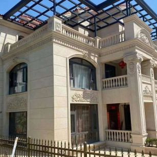 漳州 黄金麻花岗岩荔枝面别墅外墙干挂