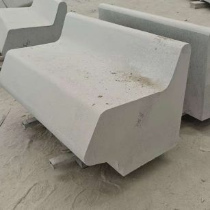 漳州 芝麻白花岗岩异形坐凳，石凳