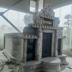 漳州 芝麻白墓碑效果展示图