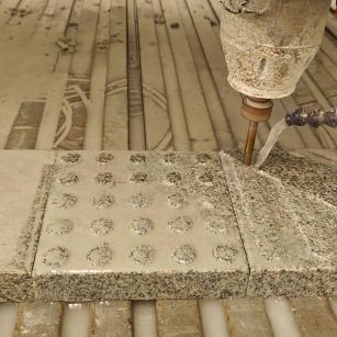 漳州 芝麻白花岗岩石材盲人石、盲道石、盲点石