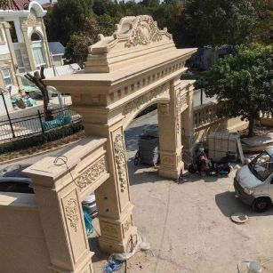 漳州 黄金麻荔枝面花岗岩别墅门楼