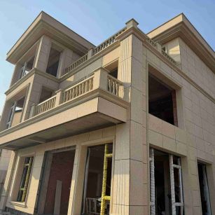 漳州 黄金麻花岗岩石材荔枝面外墙干挂效果展示