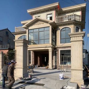 漳州 黄金麻花岗岩荔枝面别墅外墙干挂私家专属