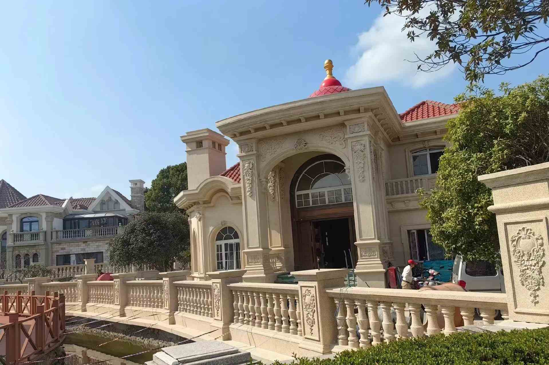 漳州 黄金麻花岗岩欧式别墅