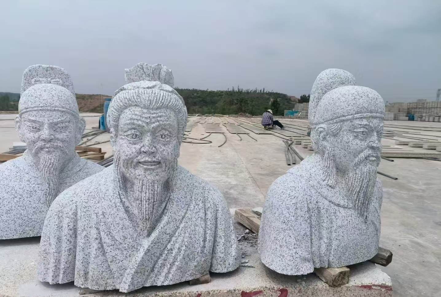 漳州 白麻花岗岩石材人物立体雕刻