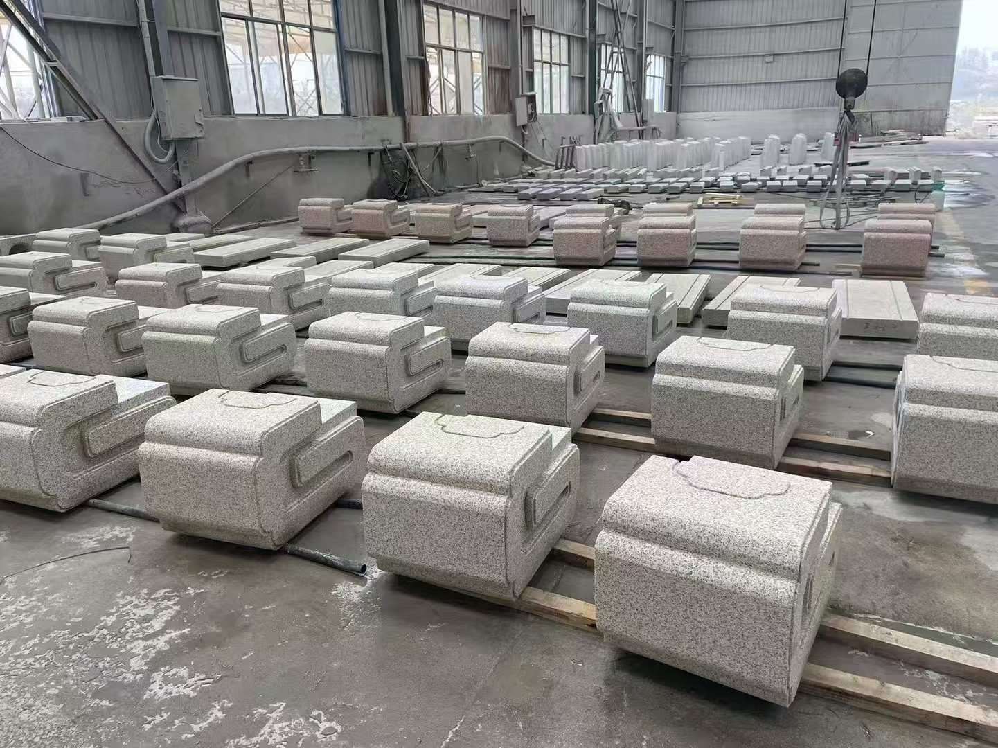 漳州 白麻花岗岩异形加工-石凳，坐凳