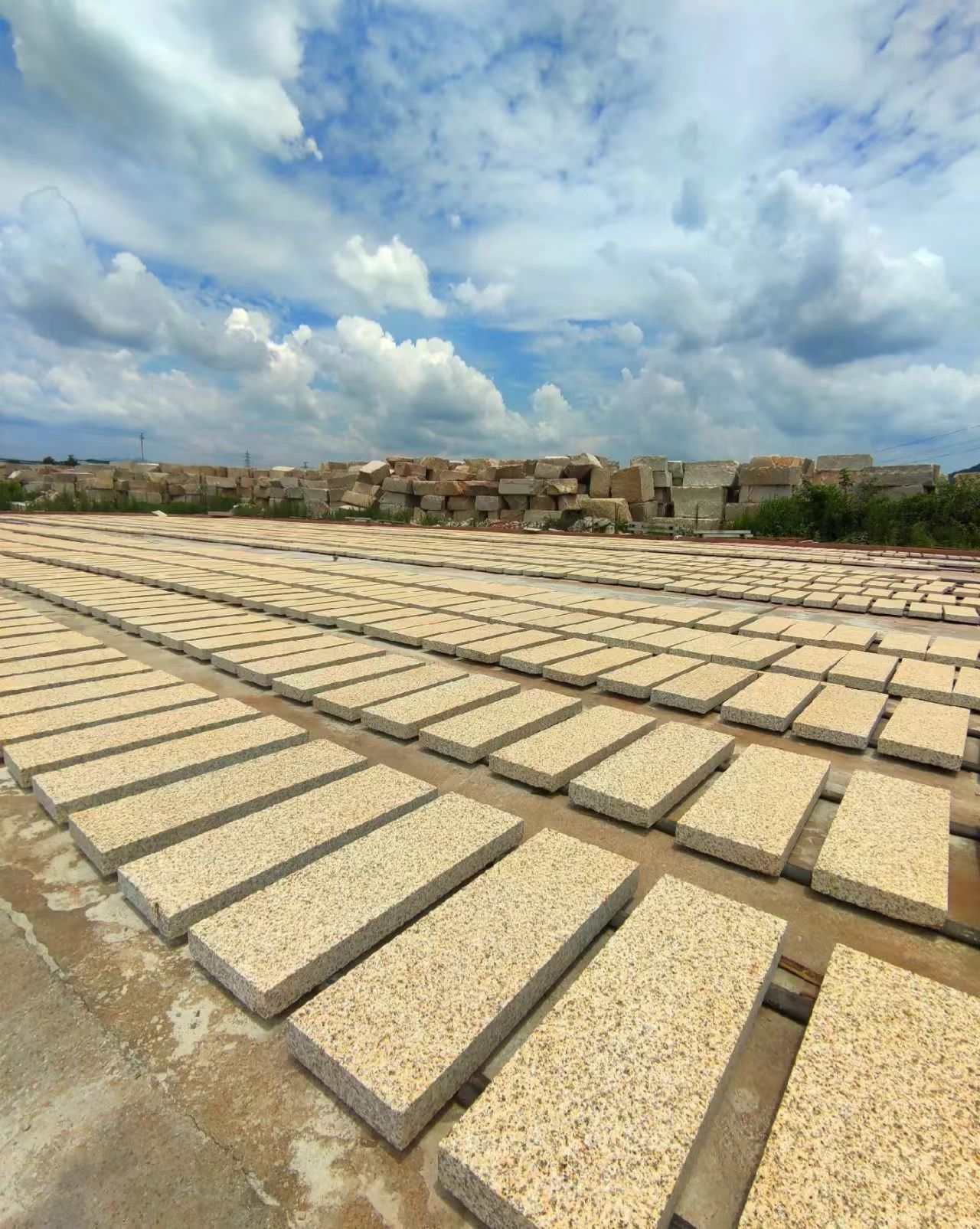 漳州 黄金麻花岗岩荔枝面地铺石防护中