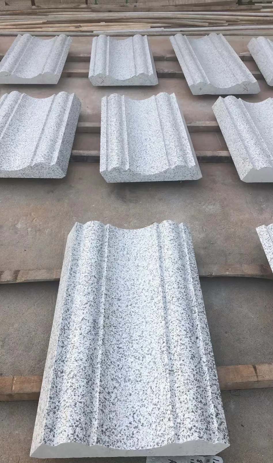 漳州 白麻花岗岩光面别墅线条