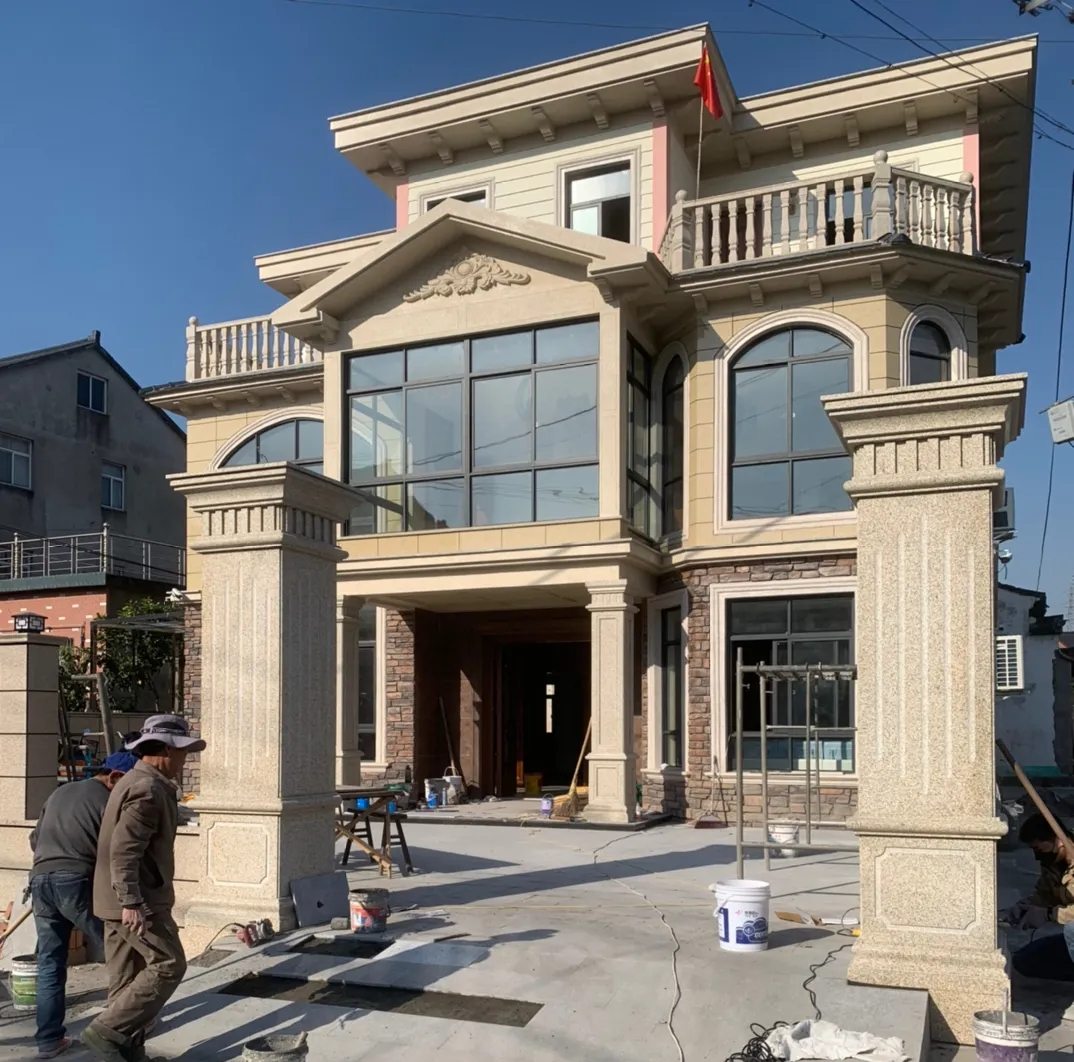 漳州 黄金麻花岗岩荔枝面别墅外墙干挂私家专属