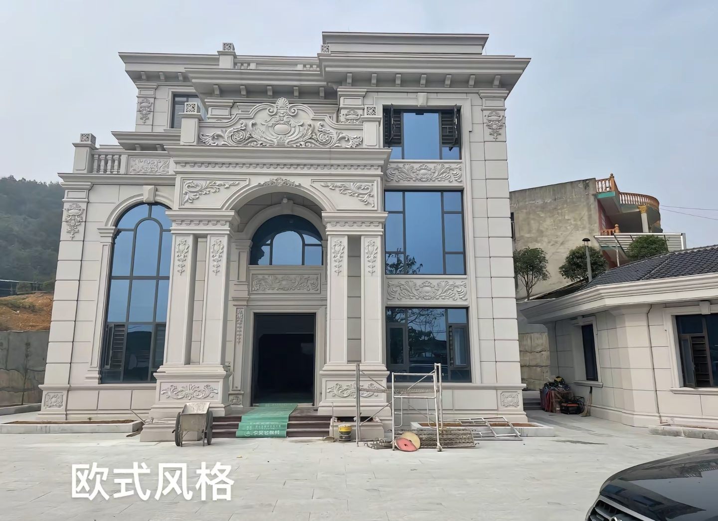 漳州 白麻花岗岩别墅外墙干挂