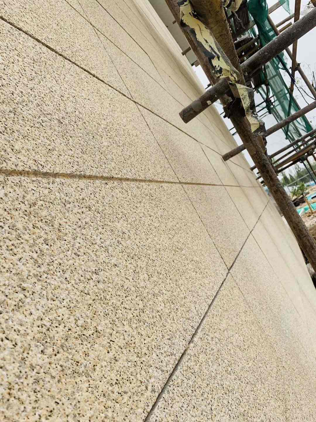 漳州 黄金麻花岗岩荔枝面外墙干挂石材效果示例