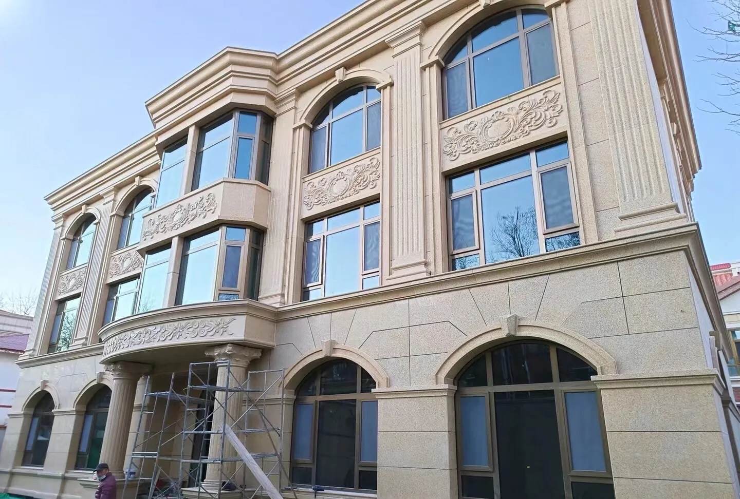 漳州 黄金麻花岗岩别墅外墙干挂